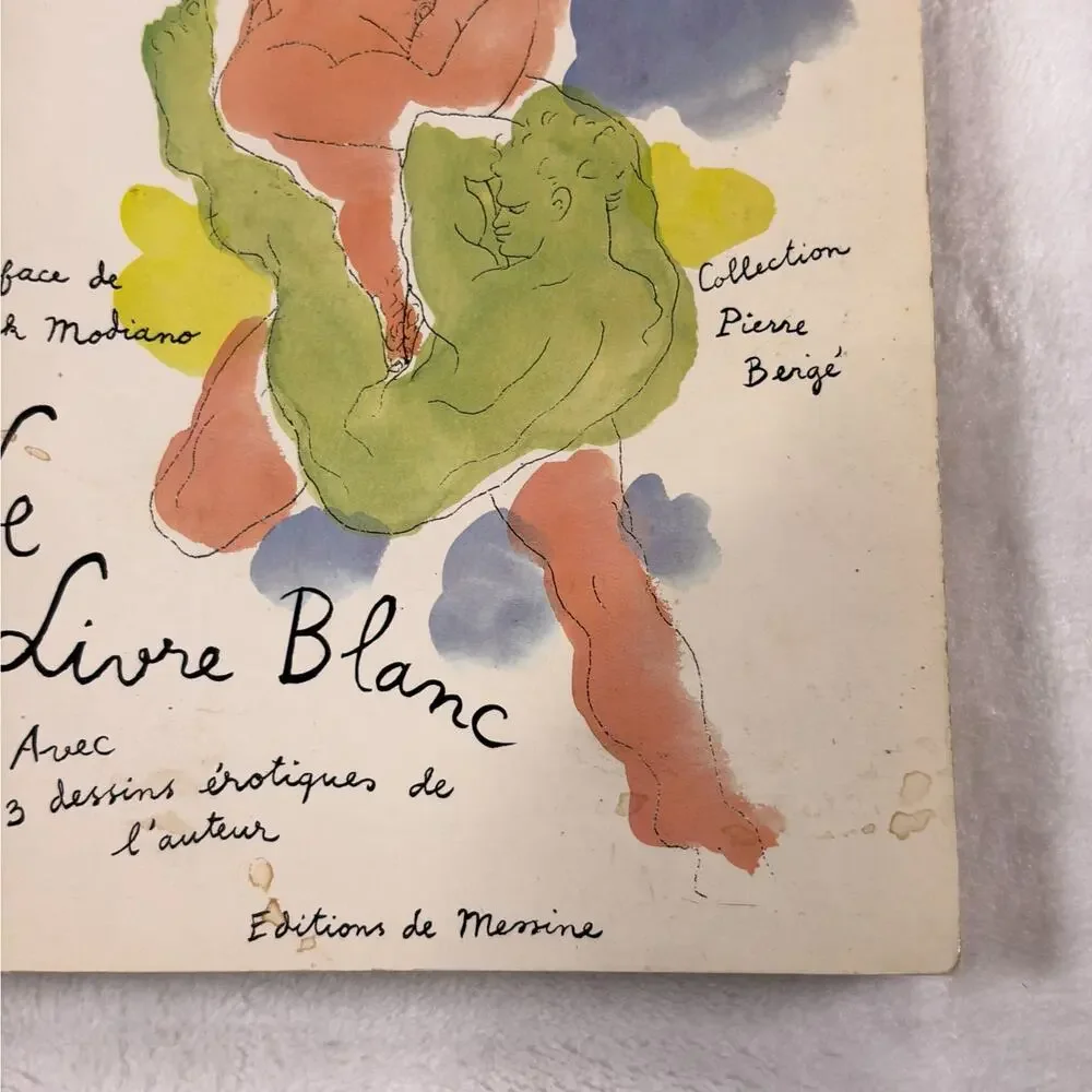 Jean Cocteau Le Livre Blanc 43 Erotic Drawings French Messine Used Rare!